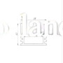 Профиль алюминиевый накладной BIOM ЛП12 12х16 (палка 2м), м